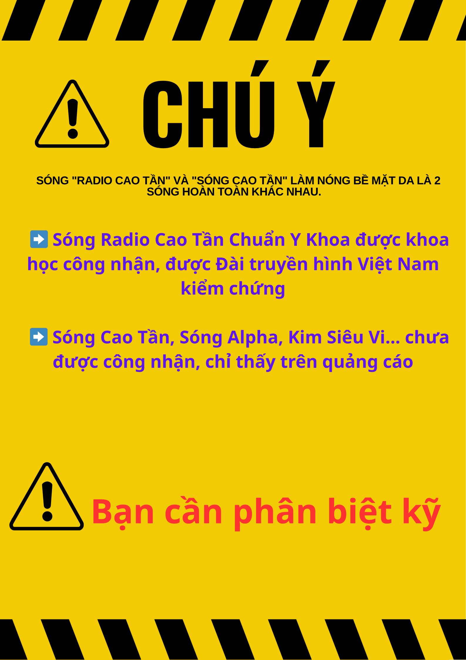 Cảnh báo phân biệt sóng Radio Cao Tần