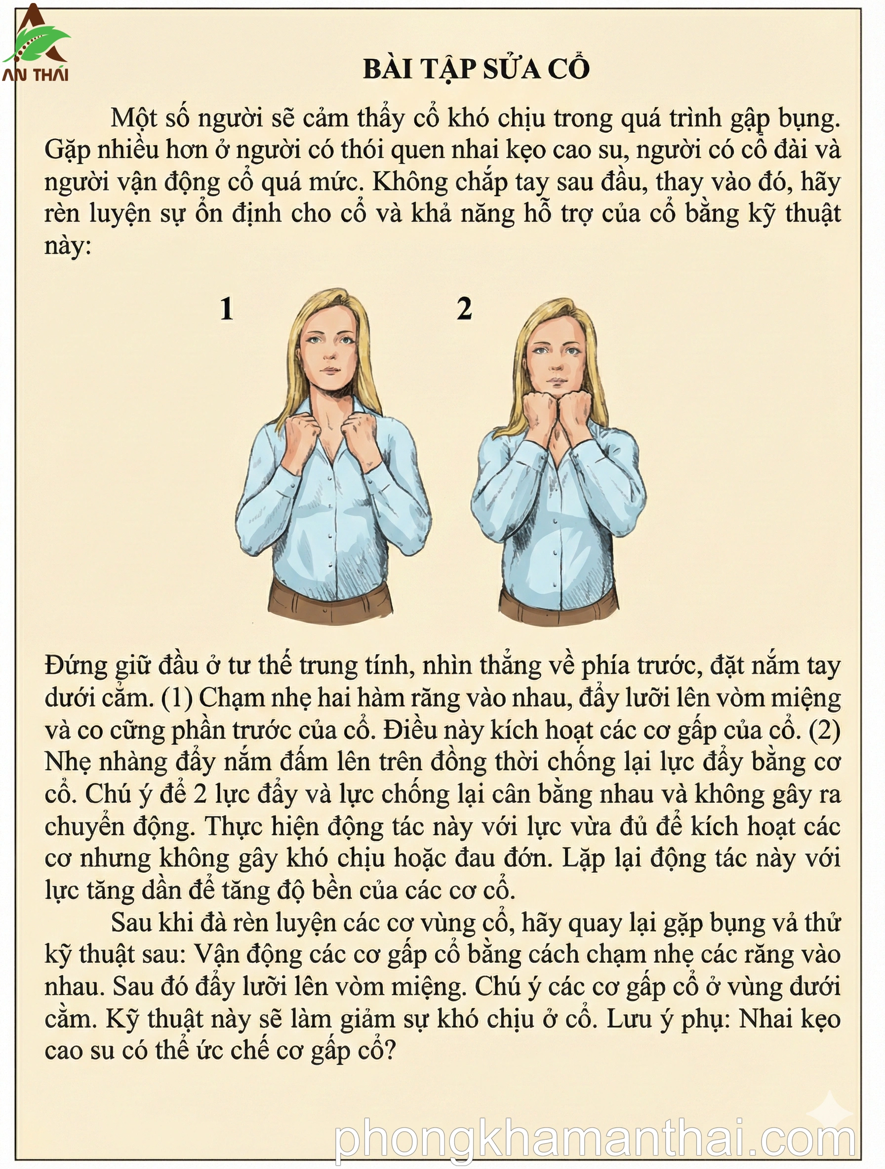 Bài tập sửa cổ