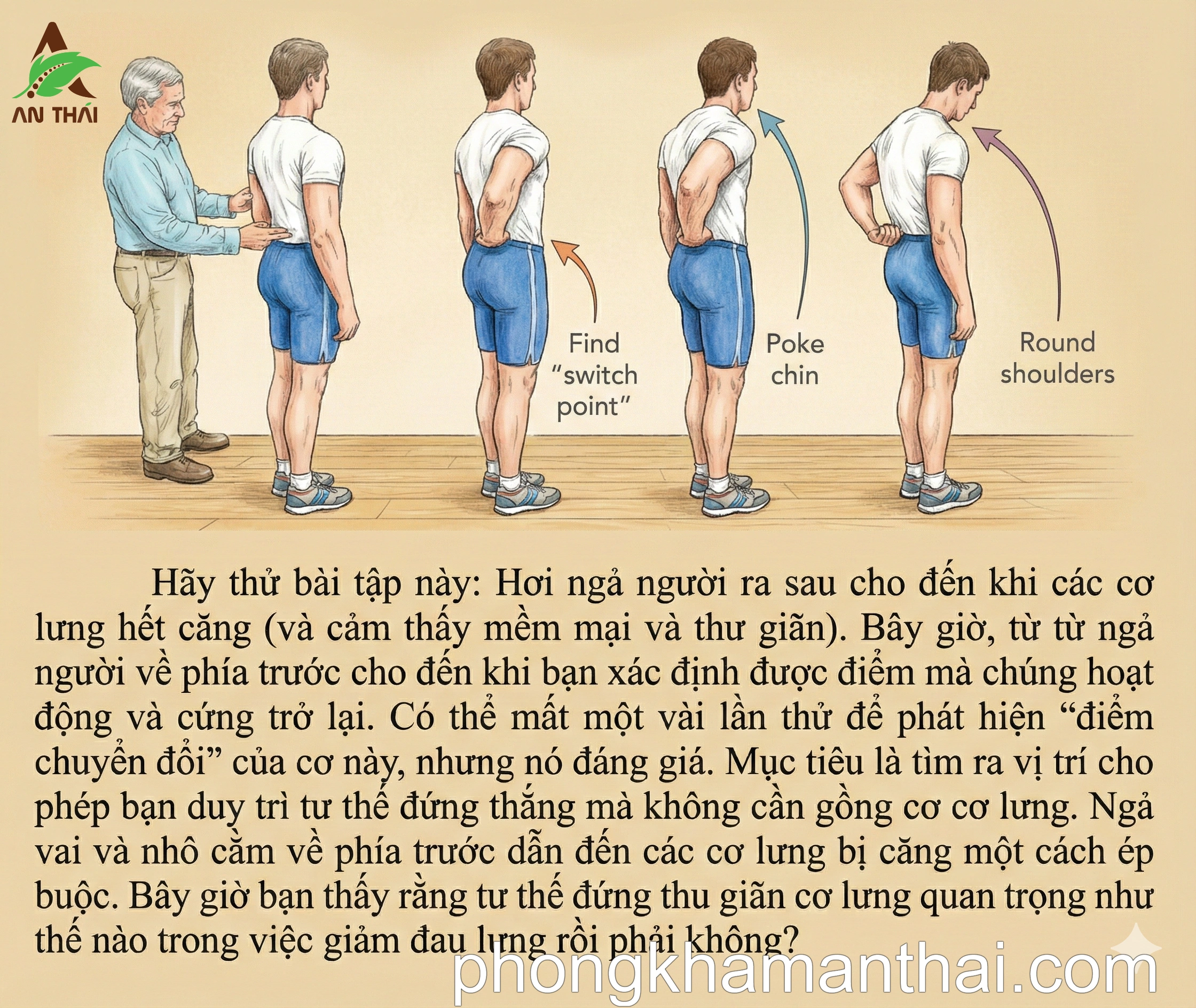 Tư thế đứng không đau 2